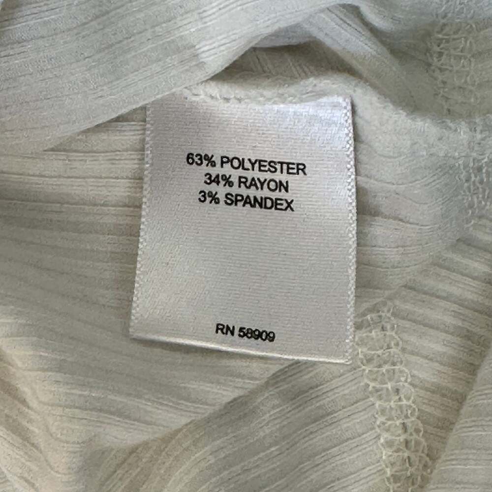 Chelsea & Violet L/S Womens XL Waffle Oversized Shirt Cream White - Picture 3 of 9